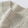 Women's Thick 100 Percent Cashmere Mock Neck Long Sleeve Pullover Fall Winter Basic Soft Warm Casual