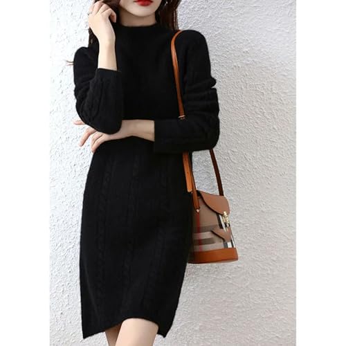 Cashmere Womens Sweater Knitted Dresses Merino Wool Ladies Warm Elegant Dress Female Pullovers Casual Skirts