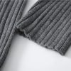 Women's Long Sleeve Knit Dress Belt Trim Ethereal Chic Fall Winter Warm Casual Midi Dress