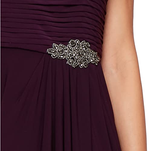 Womens Long Cowl Neckline Mother of The Bride Dress, Formal Event Gown (Petite and Regular Sizes)