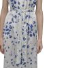 Women's Sleeveless Collared Button Front Midi Shirtdress