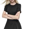 Womens Tulip Sleeve Fit & Flare Mini Dress