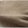 Women's Half High Collar Wool Knitted Medium Long Loose Straight Split Simple Dress for Fall Winter