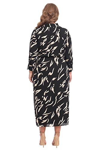 Women's Long Sleeve Midi Wrap Dress