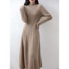 Dresses Cashmere Sweater Knitted Long Dress Merino Wool Women Turtleneck Office Skirt Clothes