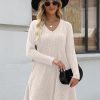 Plus Size Sweater Dress for Women Tshirt Fall Dresses Winter V Neck Long Sleeve Pockets Casual Party Loose Fit