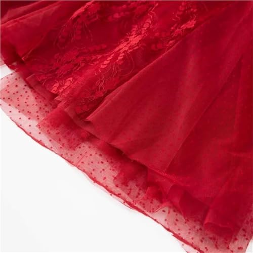 Women Long Solid Party Dress V-Neck Long Sleeve Mesh Dress Embroidery Elastic-Waist Dresses