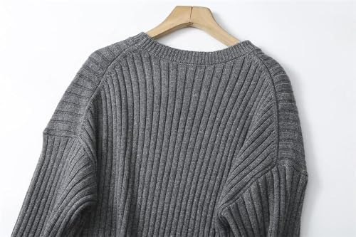 Women's Long Sleeve Knit Dress Belt Trim Ethereal Chic Fall Winter Warm Casual Midi Dress