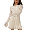 Women's 2025 Spring Fall Dress Long Sleeve Elegant Mini Dress, Autumn Winter A-Line Dress