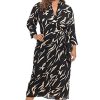 Women's Long Sleeve Midi Wrap Dress
