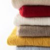 Women's Cable Knit 100 Percent Cashmere Mock Neck Pullover Casual Fall Winter Thick Soft Warm Sweater