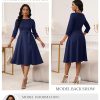 Women's Cocktail Dresses 3/4 Sleeve Vintage Wedding Guest Dress (XS-3XL)