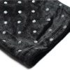 Women’s Velour Dress Stand Collar Long Sleeve Solid Color Lace-Up Dot Patchwork