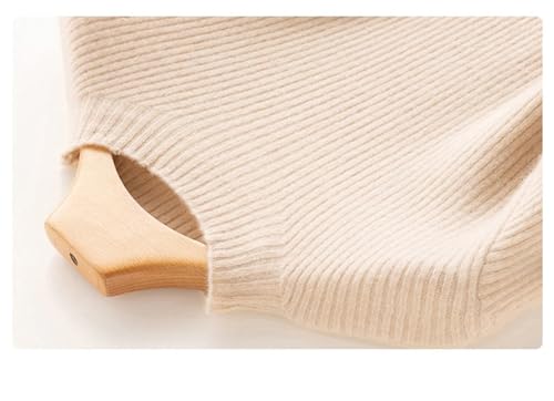 Women's Wool Mid Length Half High Collar Waist Knitted Warm Wrap Hip One Step Dress for Fall Winter