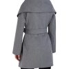 womens Double-faced Luxury Soft Wool Blend Peacoat Removable Belt Wool Coat Oversized Collar