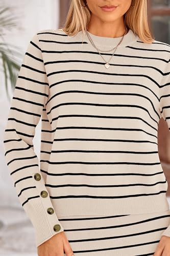 2 Piece Skirts Sets For Women Fall Fashion 2025 Striped Sweater Dress Knit Lounge Travel Outfits Winter Clothing