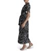 Women's Short Sleeve Collared Neck Midi Dress Shirtdress with Removable Belt