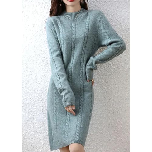 Cashmere Womens Sweater Knitted Dresses Merino Wool Ladies Warm Elegant Dress Female Pullovers Casual Skirts