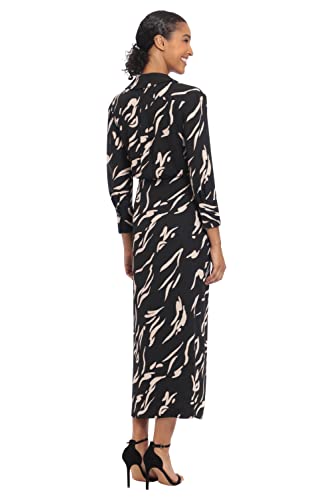 Women's Long Sleeve Midi Wrap Dress