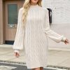 Sweater Dress for Women 2025 Fall Long Sleeve Crewneck Knit Mini Dress Casual Pullover Oversized Sweaters Dresses