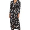 Women's Long Sleeve Midi Wrap Dress
