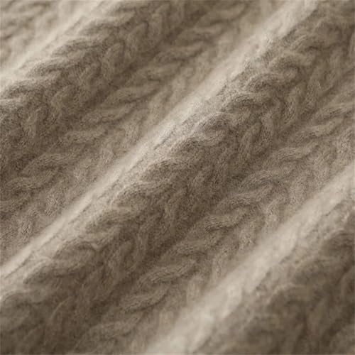 Women's Wool Dress Twist Flower Pullover Loose Cashmere Sweater Fashion Fall Winter Long Sleeve Skirts
