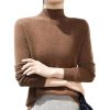 Women’s 100% Cashmere Sweater Half High Collar Pullover Fall Winter Casual Loose Knit Jumper