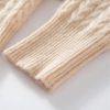 Women's High Collar 100 Percent Cashmere Cable Knit Turtleneck Sweater Fall Winter Pullover
