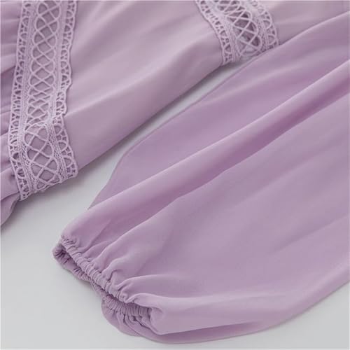 Women Lace V-Neck Ruffle Sleeve Slim Fit Long Dress Solid Color Long Sleeve Cocktail Dress