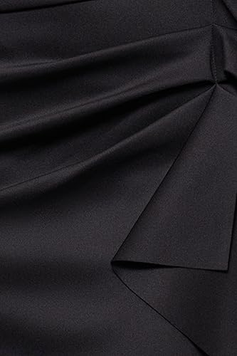 Women's Long 3/4 Sleeve V-Neck Side Ruched Gown (Reg and Petite)