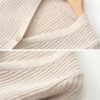 Women's Wool Waist Slimming Over Knee Half Open V-Neck Knitted Casual Dress for Fall Winter