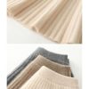Short Skirt Women's Fall Winter 100% Wool Knitted Skirt Girl's Ribbed Elastic Waist Skirts