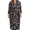 Women's Long Sleeve Midi Wrap Dress