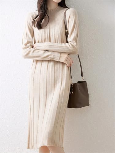 Women's Fall/Winter Wool Knitted Cheongsam Long-Sleeved Dress Elegant and Effortless