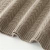 Women's Wool Dress Twist Flower Pullover Loose Cashmere Sweater Fashion Fall Winter Long Sleeve Skirts