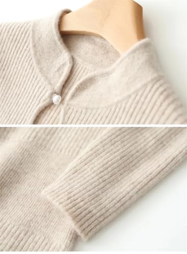 Women's Wool Knitted Cheongsam Chinese Style Long Sleeve Dress for Fall Winter