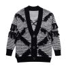 V Neck Loose Fall and Winter Women's Tassel Trimmed Knit Cardigan Sweater