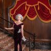 Womens Long Velvet Off The Shoulder Fit and Flare Holiday Dress, Formal Gown (Petite and Regular Sizes)