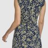Women's Sleeveless Ruffle Neck Jersey Dress