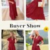 Summer Maxi Dress for Women Casual Flowy V Neck Short Sleeve A Line Empire Waist Tiered Long Dresses with Pockets