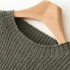 Women's Wool Dress Drawstring Style Pullover Fall Winter Cozy Slim Flare Cashmere Sweater A-Line Skirt