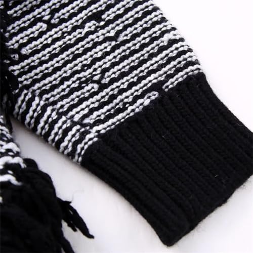 V Neck Loose Fall and Winter Women's Tassel Trimmed Knit Cardigan Sweater