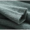 Women's Half High Collar Wool Knitted Medium Long Loose Straight Split Simple Dress for Fall Winter