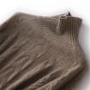 Womens 100 Percent Cashmere Turtleneck Sweater Fall Winter Casual Loose Fit Thick Wool Pullover