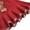 Women's Embroidery Floral Midi Dress Stand Collar Long Sleeve Fall Winter Warm Party Dress