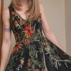 Floral Embroidery Wedding Dress for Bride A Line Long Tulle Boho Could Shoulder Sleeves Outdoor Country Gowns