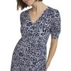 Women's Puff Sleeve Beach Blossom Dress