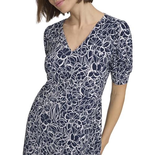 Women's Puff Sleeve Beach Blossom Dress