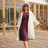 Women's Plus Size Swiss Dot Long Sleeve Chiffon Dress Flowy High Waist A Line Ruffle Babydoll Midi Dresses 16W-24W