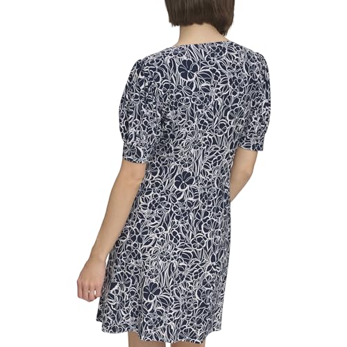 Women's Puff Sleeve Beach Blossom Dress